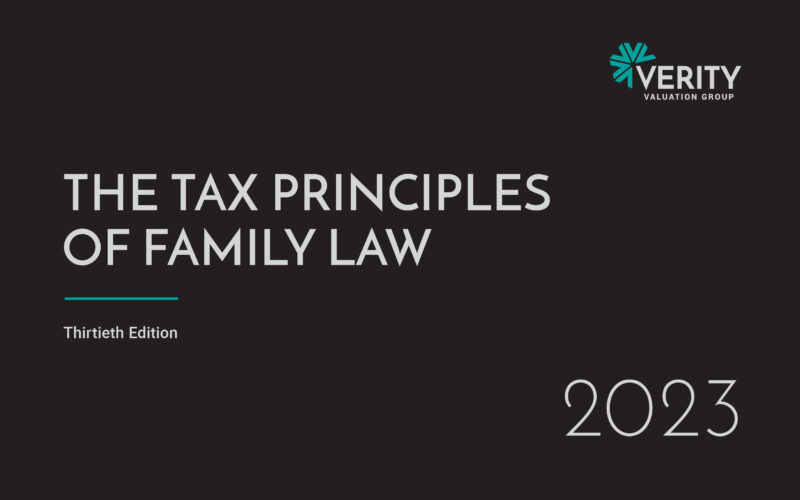 The Tax Principles of Family Law – 2023